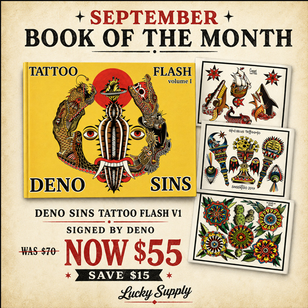 Deno Sins Tattoo Flash V1 Book (Signed)
